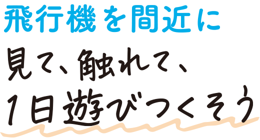 飛行機を間近に 見て、触れて、1日遊ぼう