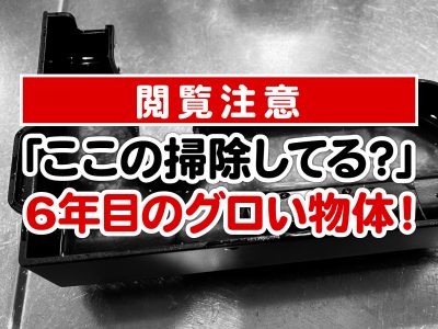 【閲覧注意】「ここの掃除してる？」6年目のグロい物体、発見！