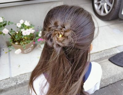 三つ編みだけ！お花ヘア☆簡単可愛いヘアアレンジ