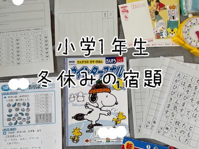 小学1年生【冬休みの宿題】うちはこんな感じです