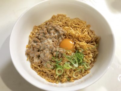 意外な組み合わせ！チキンラーメン×納豆が美味しい！