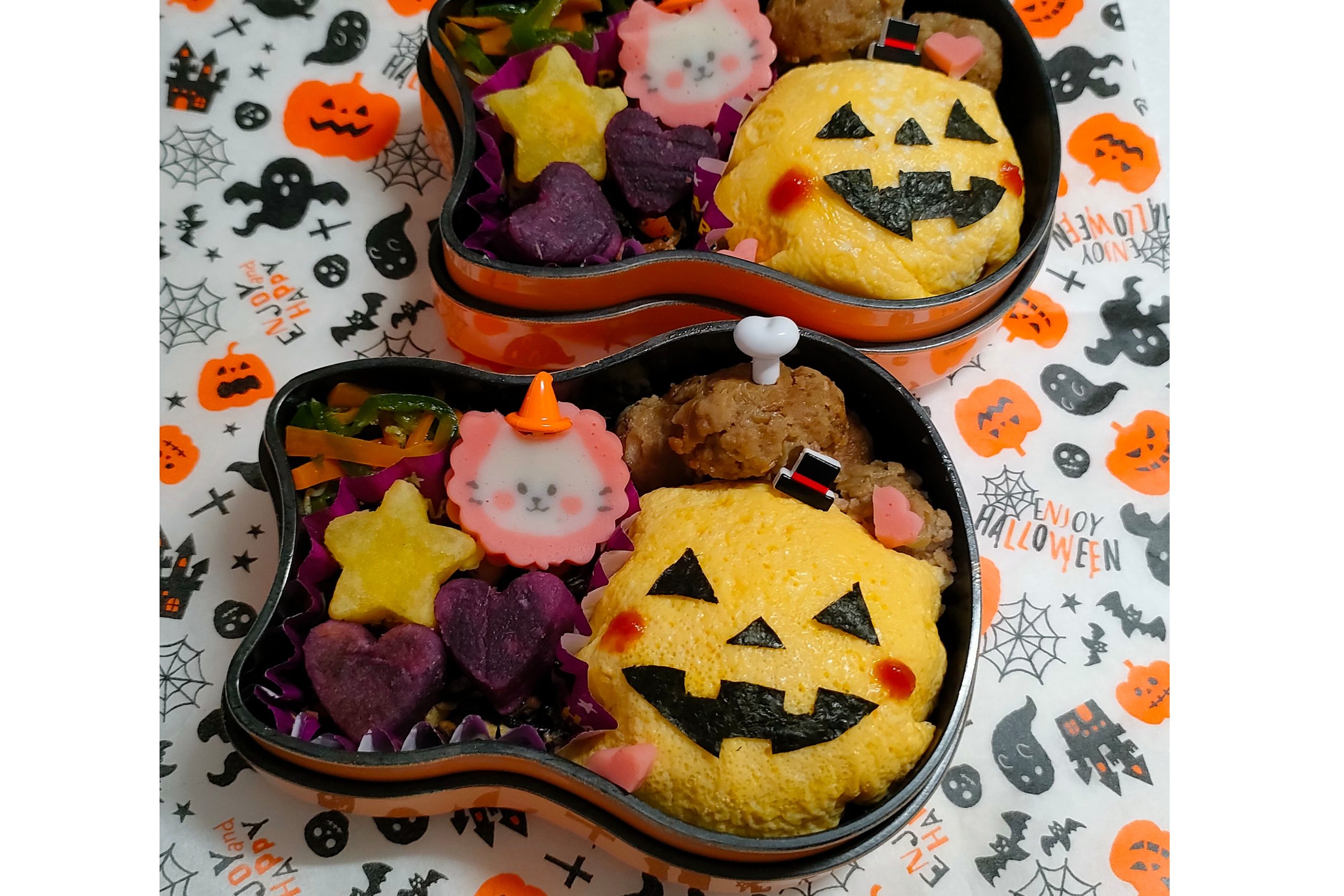 おうちでハロウィーンを楽しめる♪子どもたちに好評だった『ちぎりパン＆お弁当』