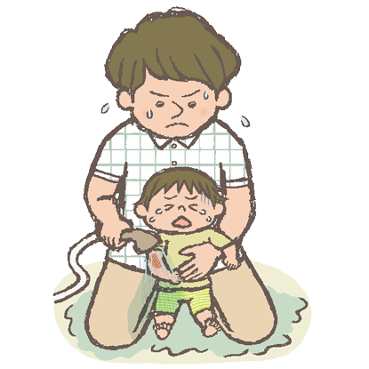 服は無理に脱がさない
