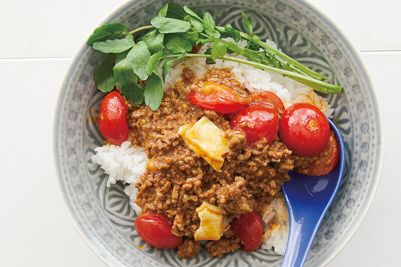 チーズキーマカレー丼