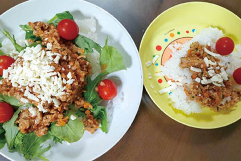 親子で食べられる辛くないタコライス