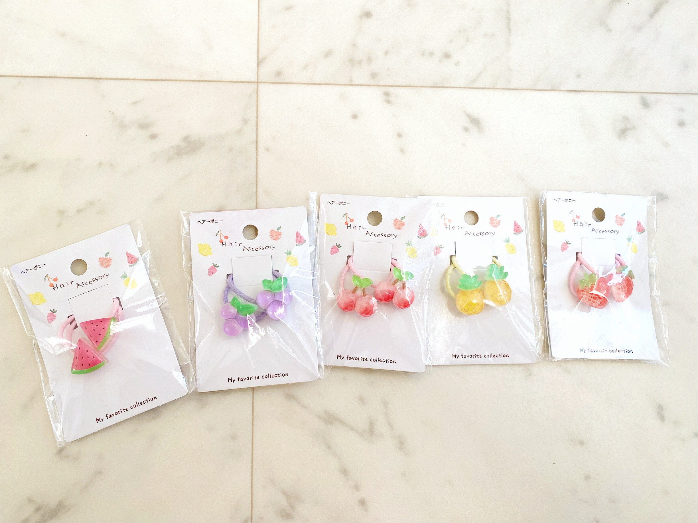 夏にピッタリ！セリアのフルーツゴムがかわいい！