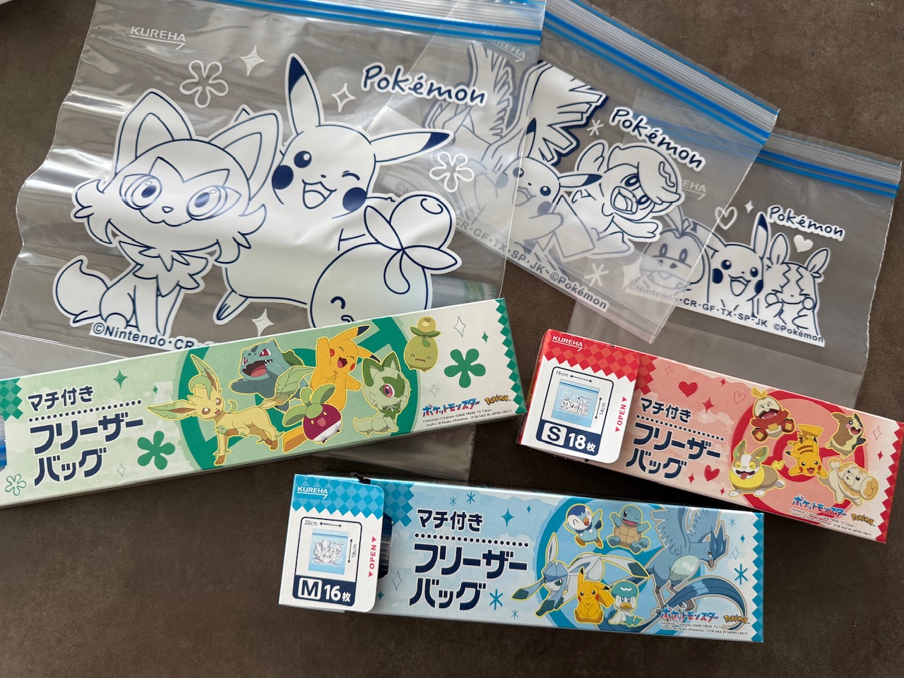ポケモンデザインのフリーザーバッグが登場！お菓子や着替え入れに可愛くて便利！