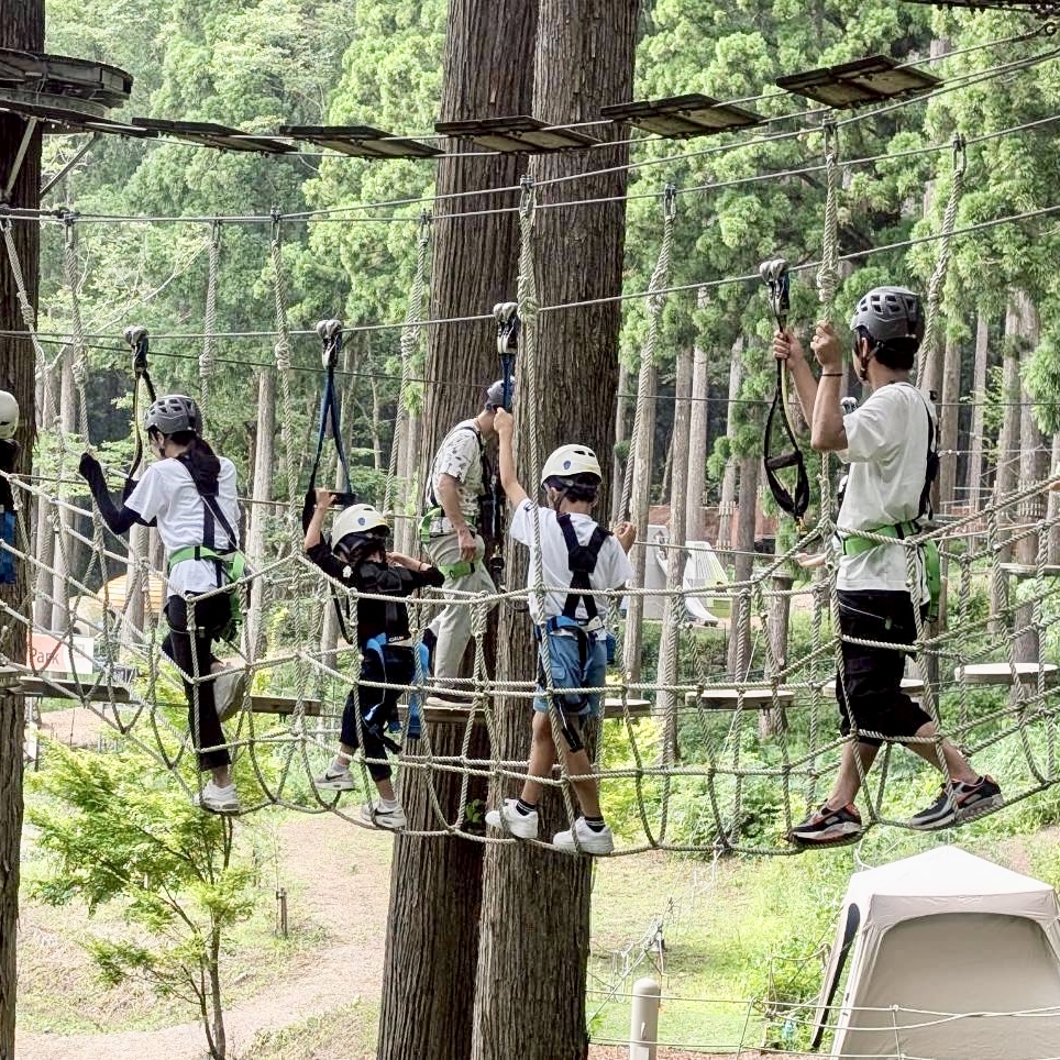 身長115cmからOK!家族で楽しむ福井のジップラインアスレチック