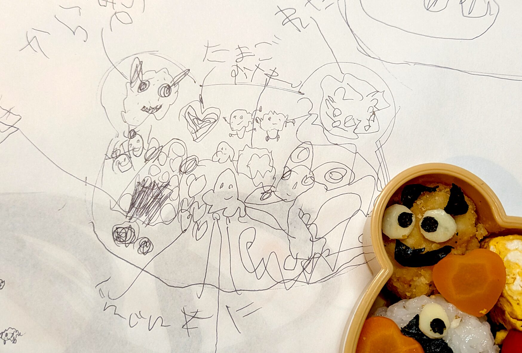 5歳の娘が考案したキャラ弁を作ってみた!料理苦手ママだけど、どこまで再現出来た?娘の反応は…?