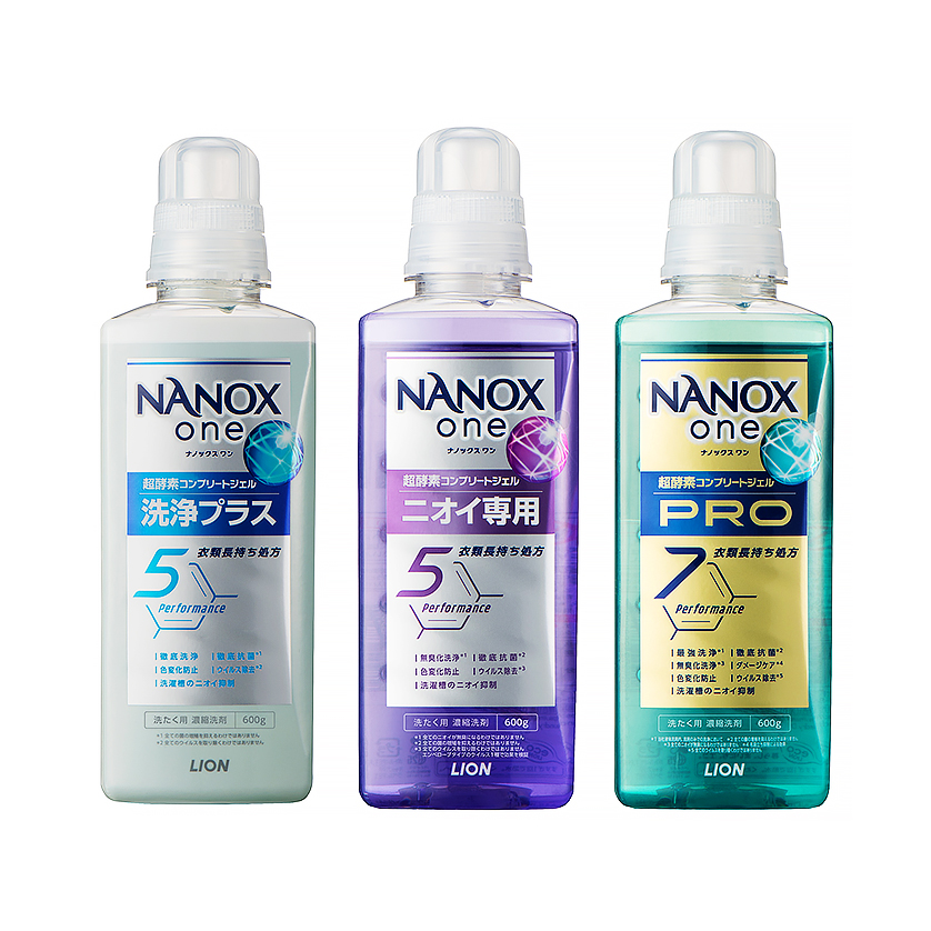 新酵素配合で頑固な汚れやニオイを徹底洗浄！ライオン「NANOX one」3種セット（洗浄プラス・ニオイ専用・PRO）を5人に