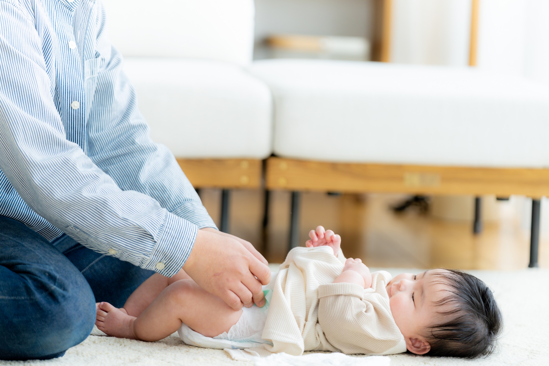 兄弟でもまるで違っていた、おむつ替えのやりやすさ
