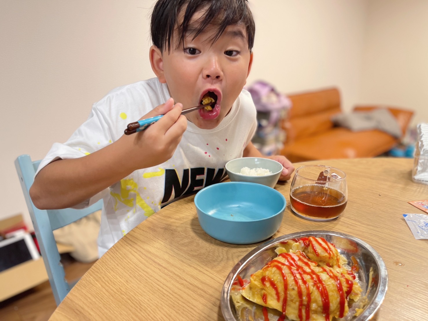 小学3年生お料理男子!大好きな○○で簡単?オムレツが最高だった話!