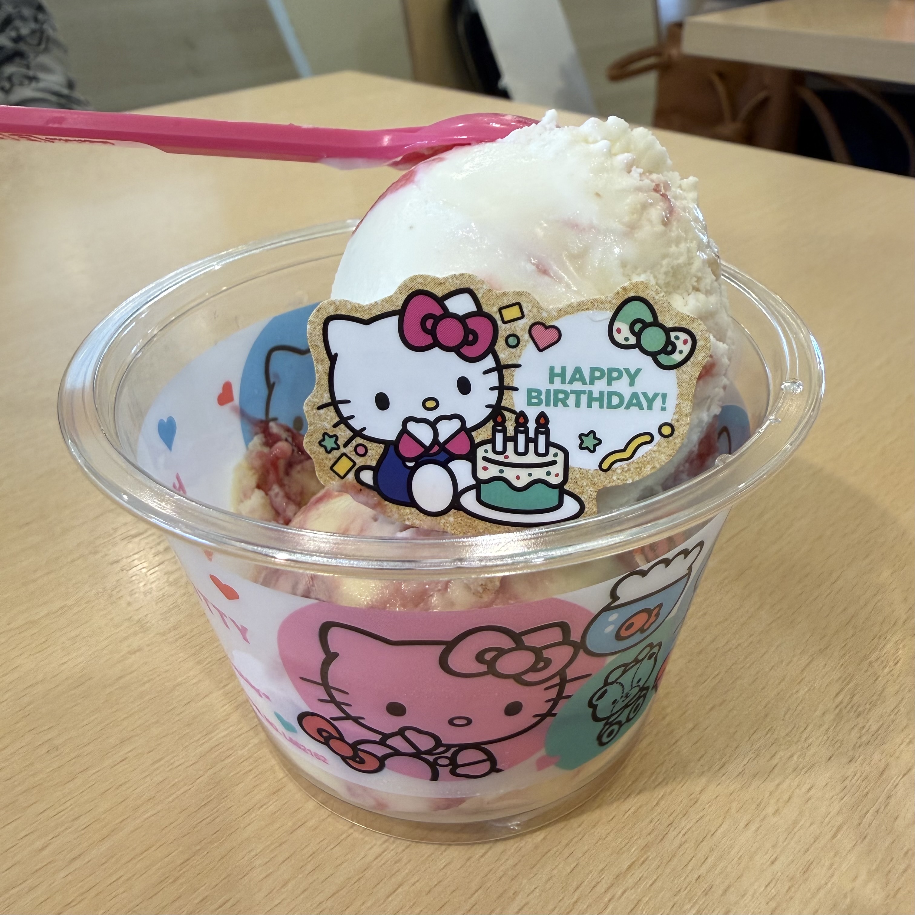 たまたま立ち寄ったサーティワンで発見！キティちゃんのお誕生日でコラボキャンペーン