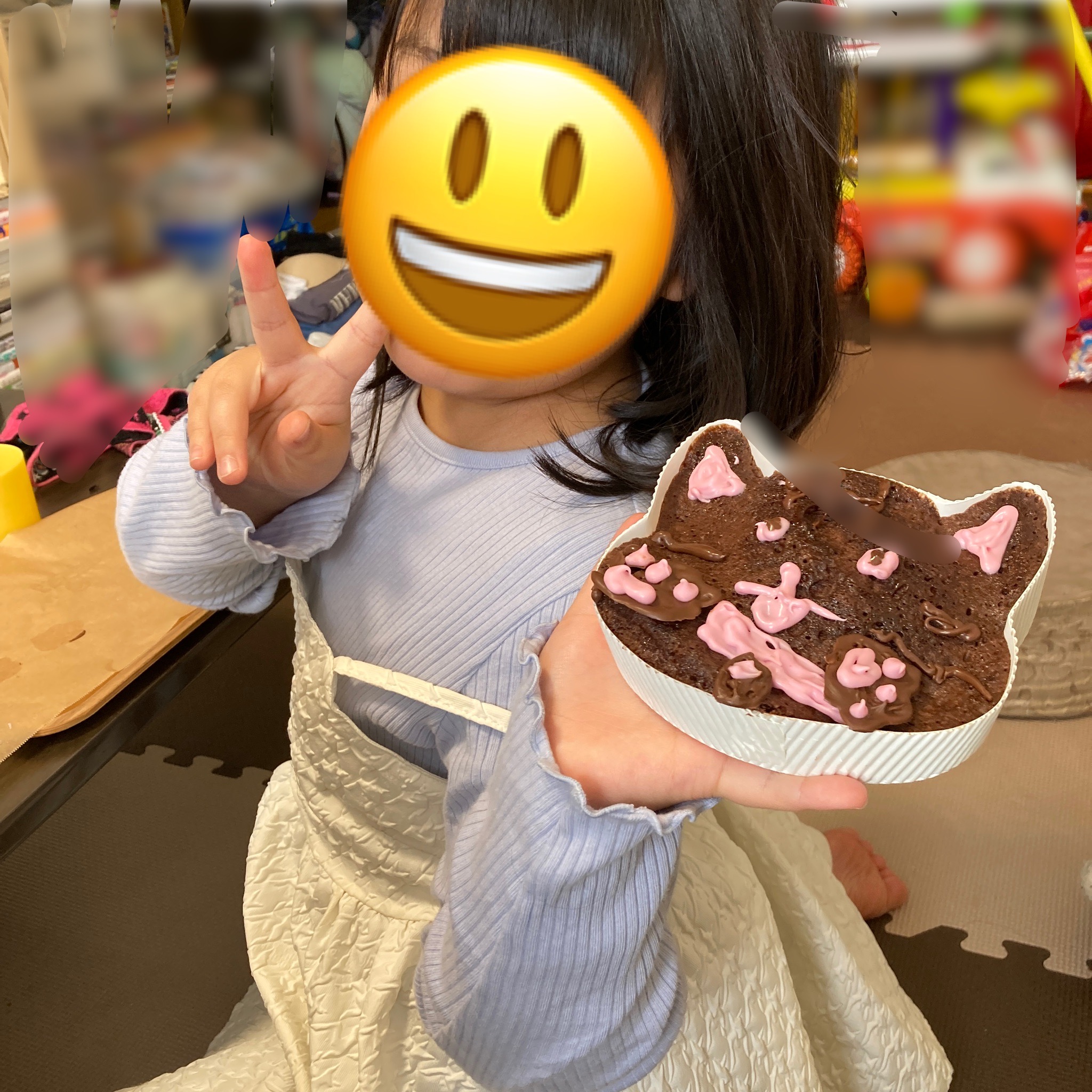 こどもと一緒に！おやつタイムはかわいいねこチョコケーキを作って食べよう！