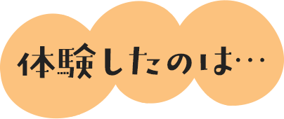体験したのは