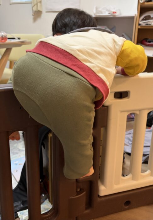 1歳半でベビーサークル乗り越え！親の対策を上回る子供の成長