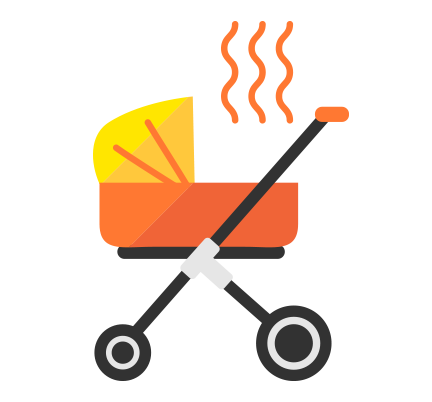 ベビーカーのイラスト