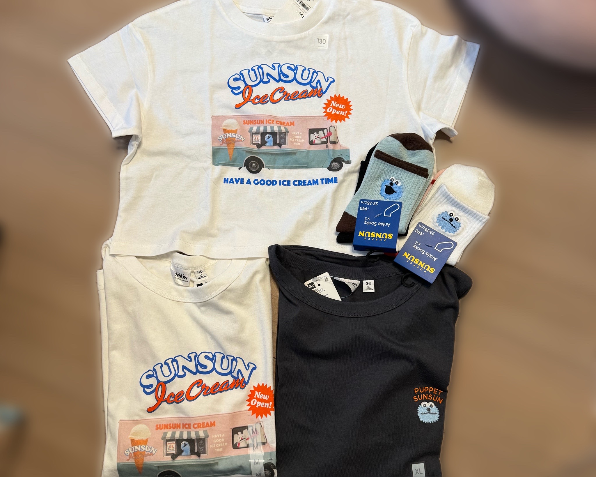 【GU】パペットスンスンコラボ購入！親子でお揃いTシャツ＆リンクコーデを楽しんでみた