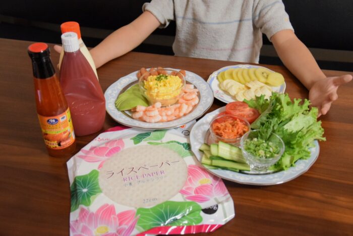 【ホームパーティ】包むだけで楽しい！親子で楽しむライスペーパーごはん