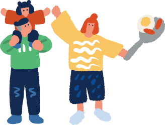 親子のイラスト