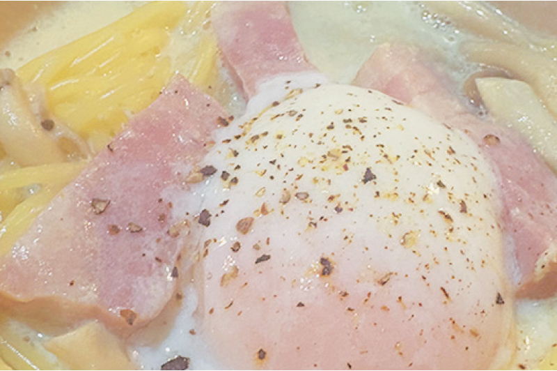 和風豆乳カルボナーラ