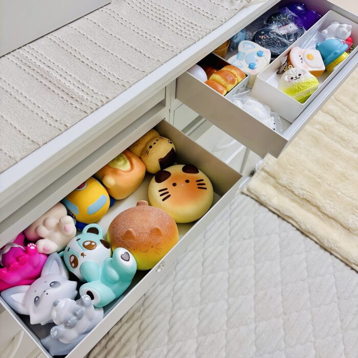 みんな真似して！どんどん増える【スクイーズ】のショップみたいな収納は無印に決定！