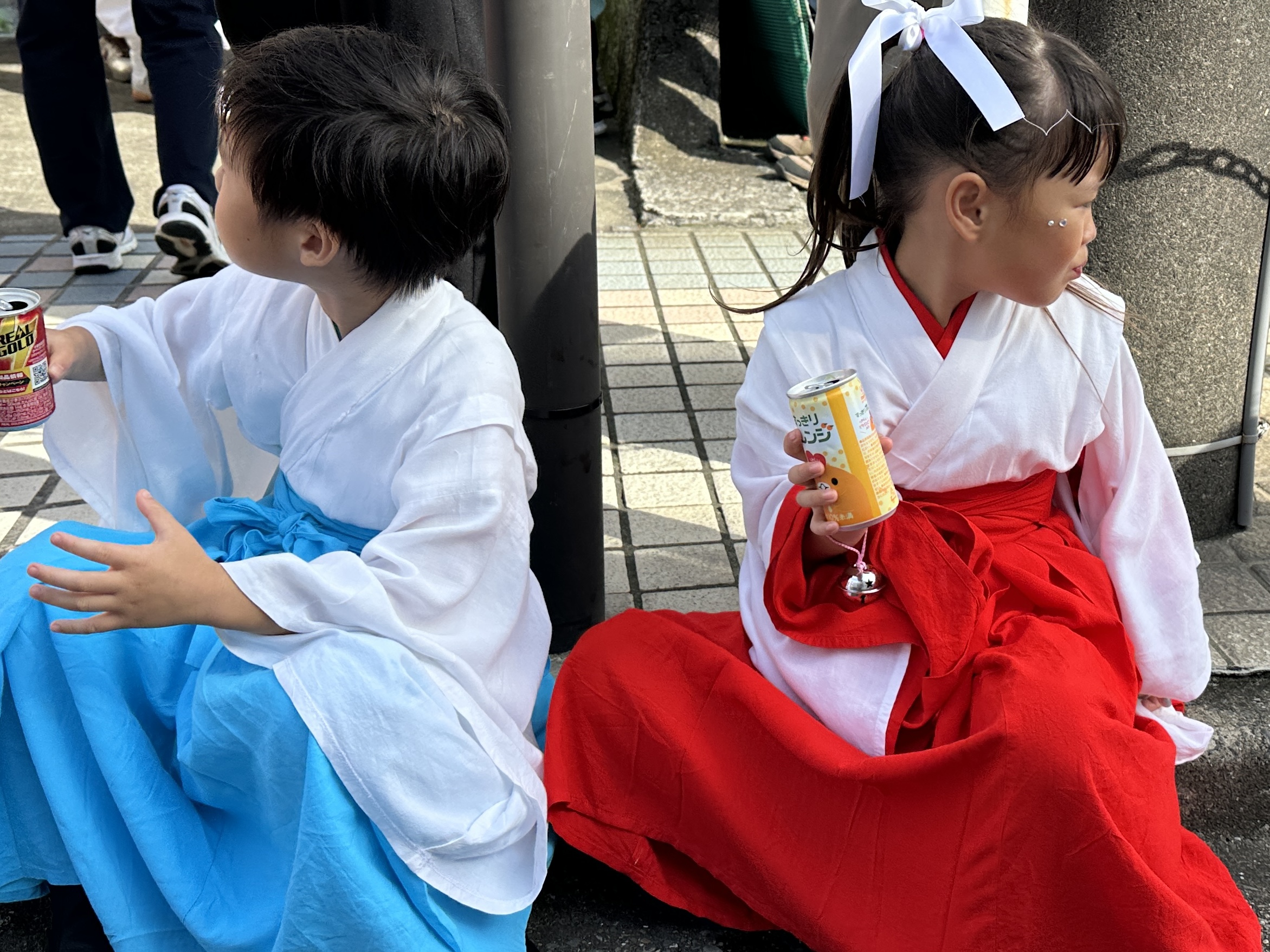 太鼓とお神輿、5歳双子のそれぞれの挑戦