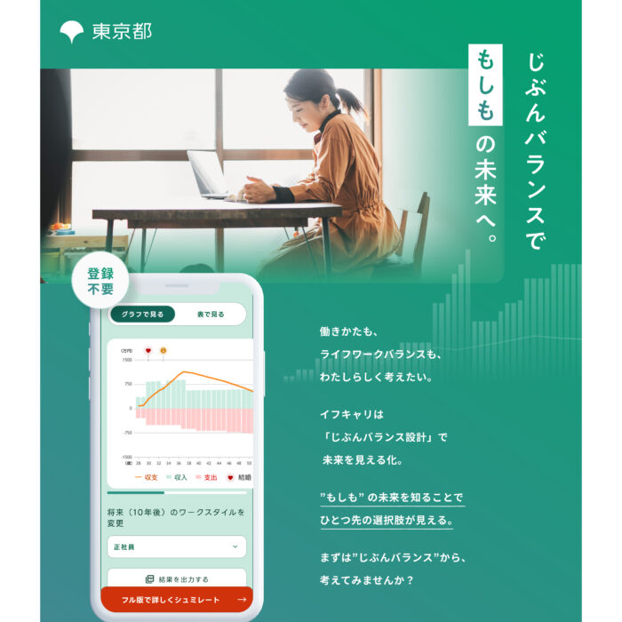 ライフイベントに合わせて働き方を考える！東京都のライフキャリアシミュレーター「イフキャリ」とは？